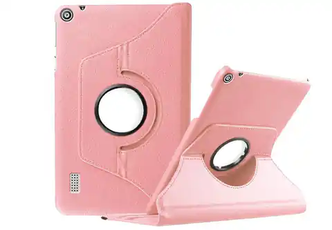 ⁨Etui obrotowe 360 do Huawei MediaPad T3 7.0 Różowe⁩ w sklepie Wasserman.eu