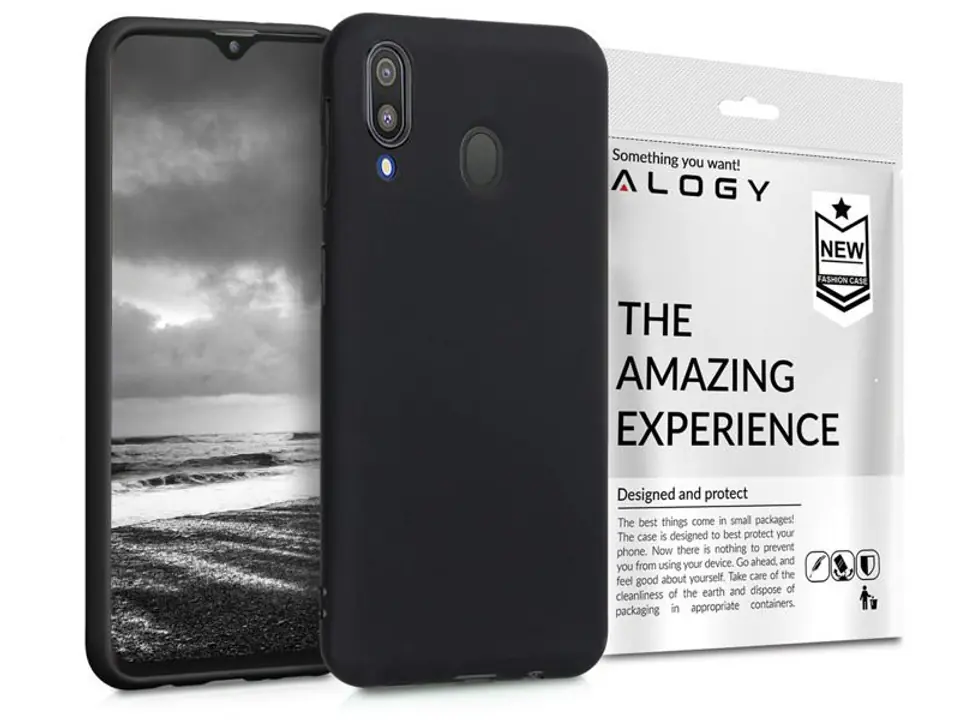 ⁨Etui silikonowe Alogy slim case do Samsung Galaxy M20 czarne⁩ w sklepie Wasserman.eu