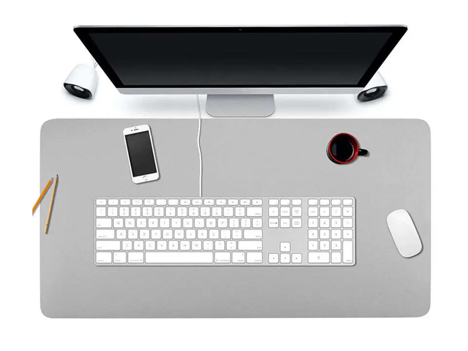 ⁨Desk pad protective table mat 90x45cm Gray⁩ at Wasserman.eu