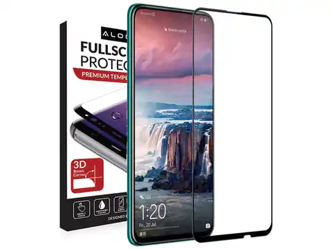 ⁨Szkło Alogy Full Glue case friendly do Huawei P Smart Z/ Y9 Prime 2019 Czarne⁩ w sklepie Wasserman.eu