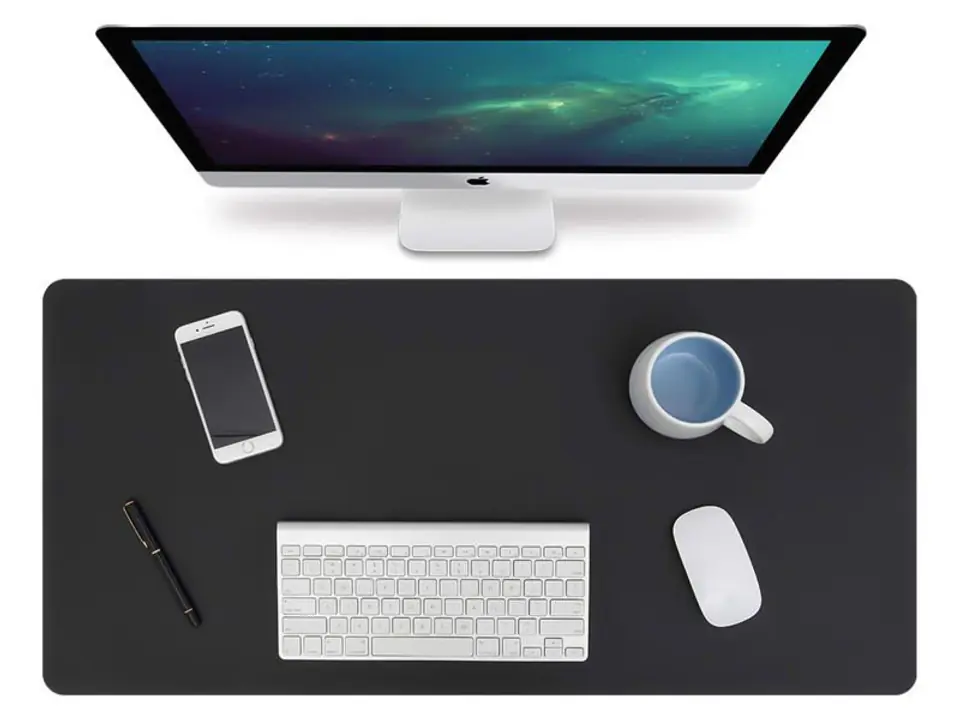 ⁨Desk pad protective table mat 90x45cm Black⁩ at Wasserman.eu