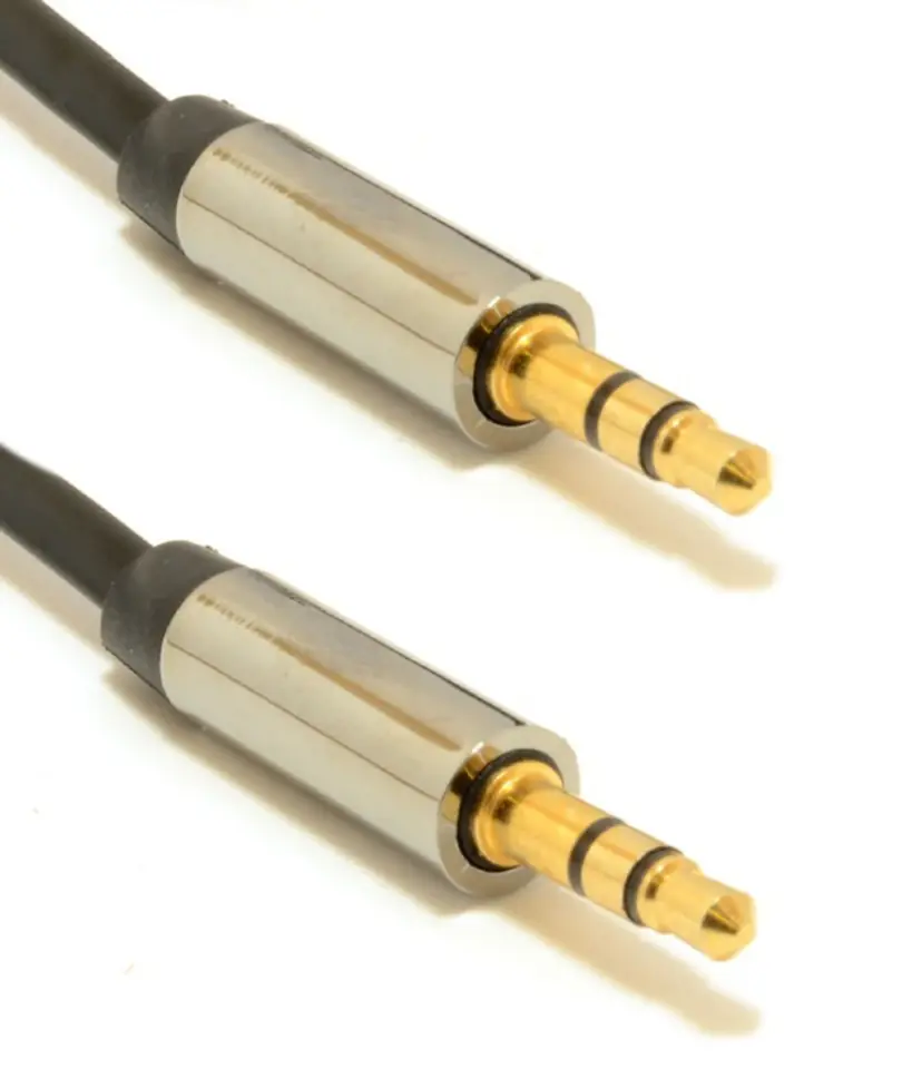 ⁨Cable stereo mini Jack 3.5mm M/M 0.75m⁩ at Wasserman.eu