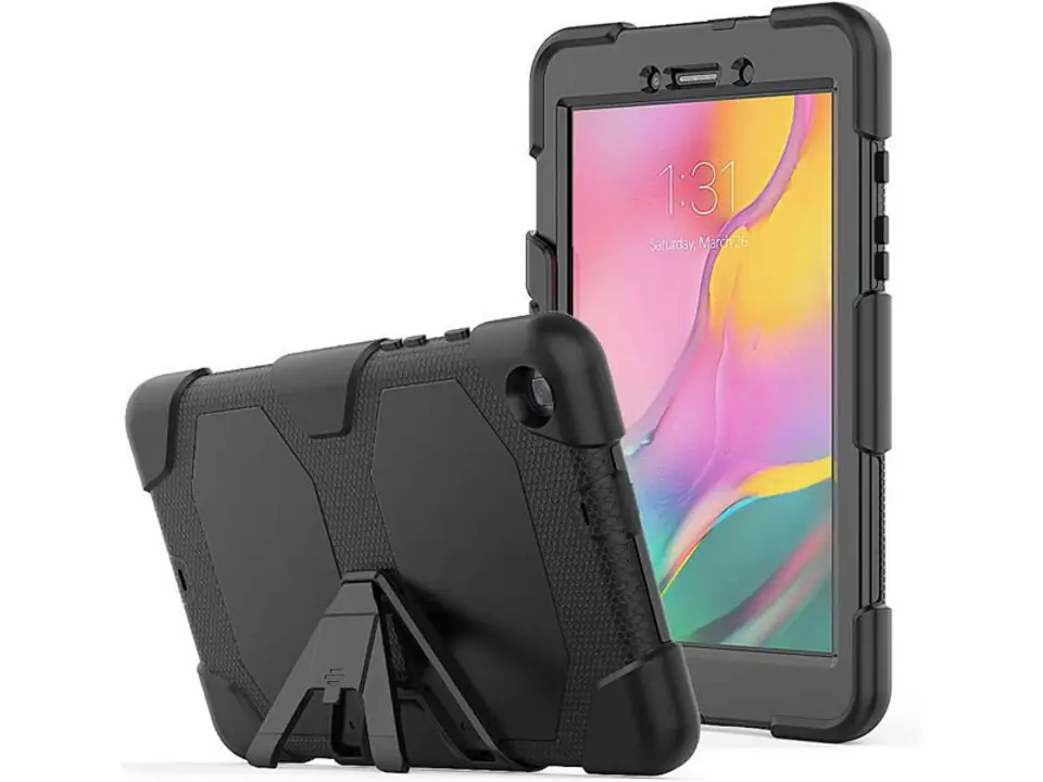 ⁨Etui Alogy Military Duty Case do Galaxy Tab A 8.0 2019 T290/T295 Czarne⁩ w sklepie Wasserman.eu