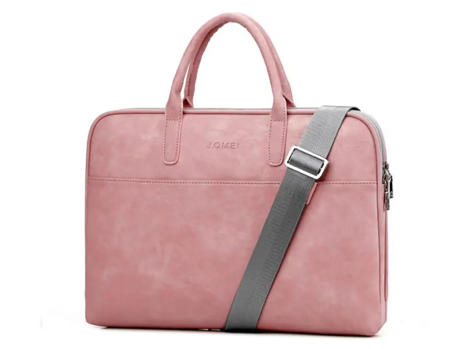 ⁨Leather case J.QMEI Laptop Case for MacBook Air/ Pro Pink⁩ at Wasserman.eu