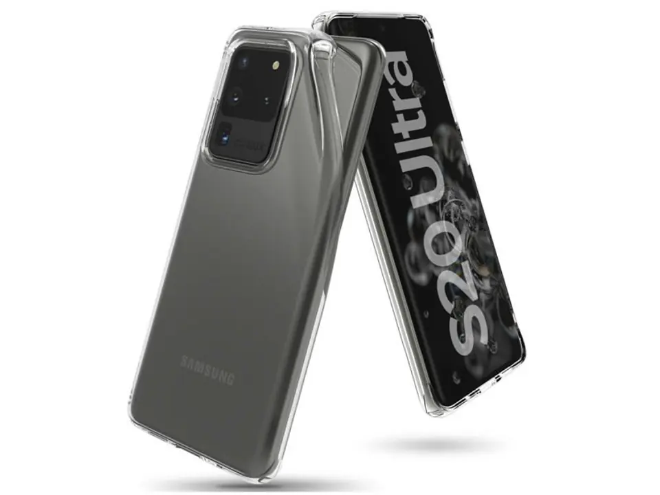 ⁨Etui Samsung S20 Ultra silikonowe przezroczyste Crystal Case⁩ w sklepie Wasserman.eu