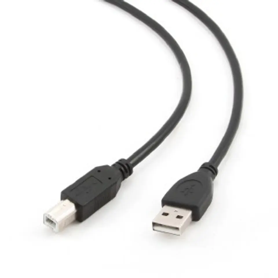 ⁨Kabel USB 2.0 AM-BM 1m/czarny⁩ w sklepie Wasserman.eu