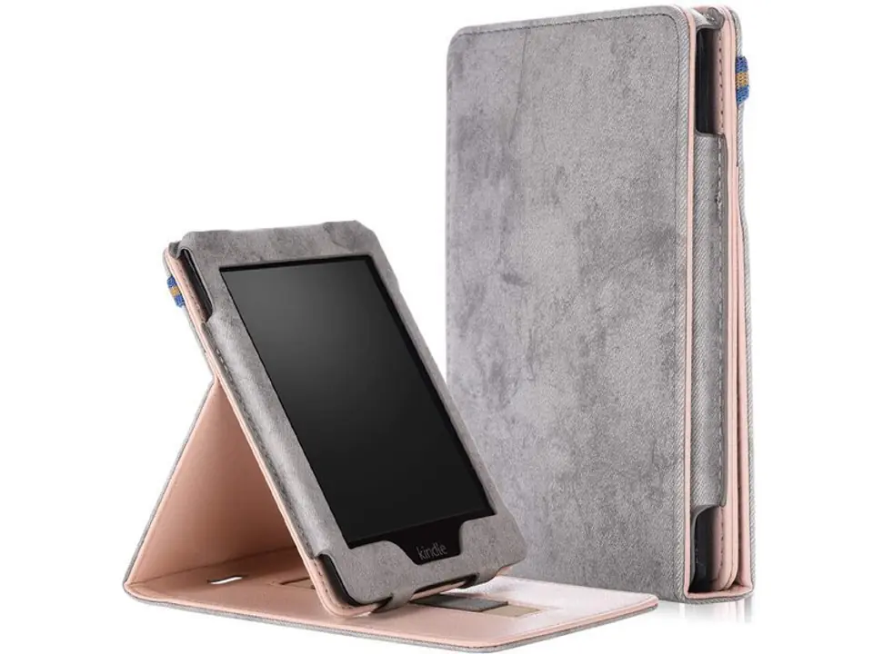 ⁨Alogy Slim Leather Case for Kindle Paperwhite 4 2018/2019 Grey⁩ at Wasserman.eu