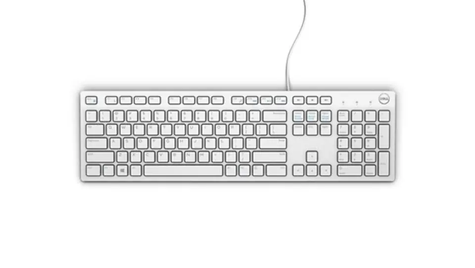 ⁨Klawiatura multimedialna KB216 biała⁩ w sklepie Wasserman.eu