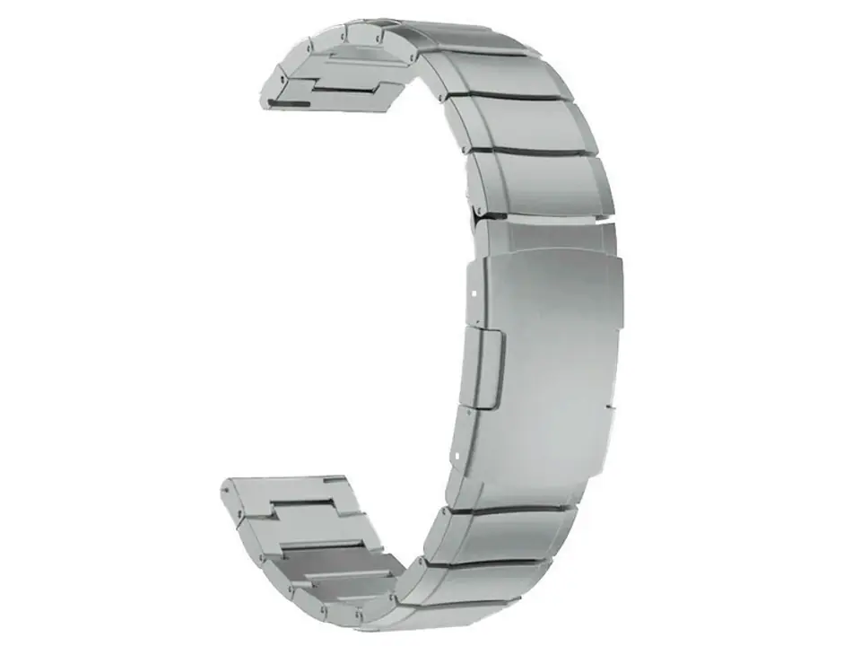 ⁨Bransoleta Steel Simple pasek Alogy stal nierdzewna do smartwatcha 20mm Srebrna⁩ w sklepie Wasserman.eu