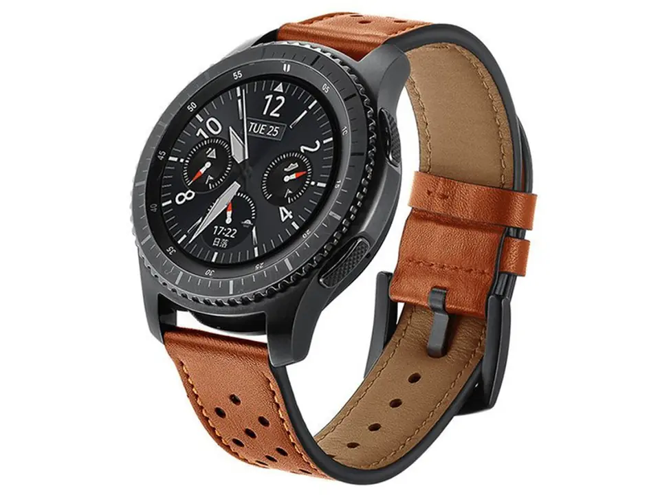 ⁨Alogy leather band strap for Samsung Watch Active 2 (20mm) Brown⁩ at Wasserman.eu