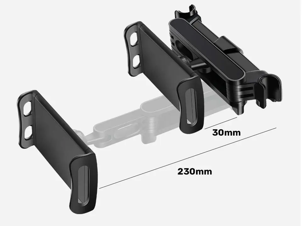 ⁨Uchwyt samochodowy na zagłówek auta samochodu na telefon tablet nintendo 4-11 cal Alogy Czarny⁩ w sklepie Wasserman.eu