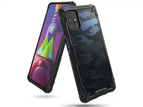 ⁨Ringke Fusion X Phone Case for Samsung Galaxy M51 Camo Black⁩ at Wasserman.eu