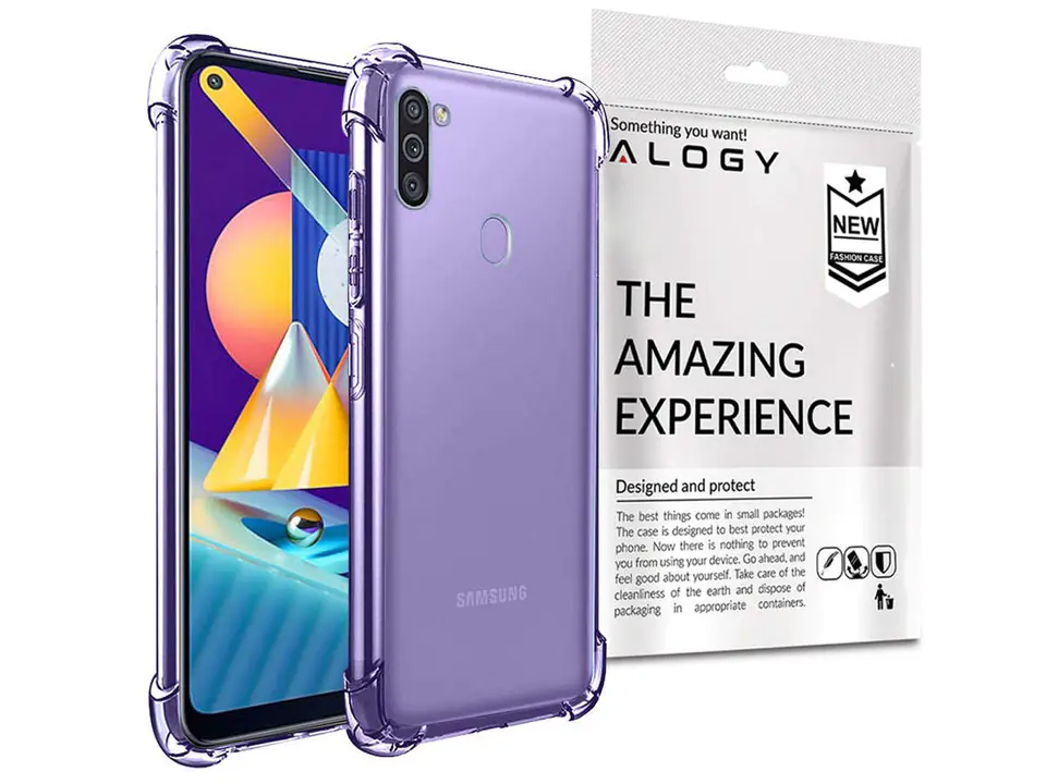 ⁨ShockProof Alogy armor case for Samsung Galaxy M11 / A11 transparent⁩ at Wasserman.eu