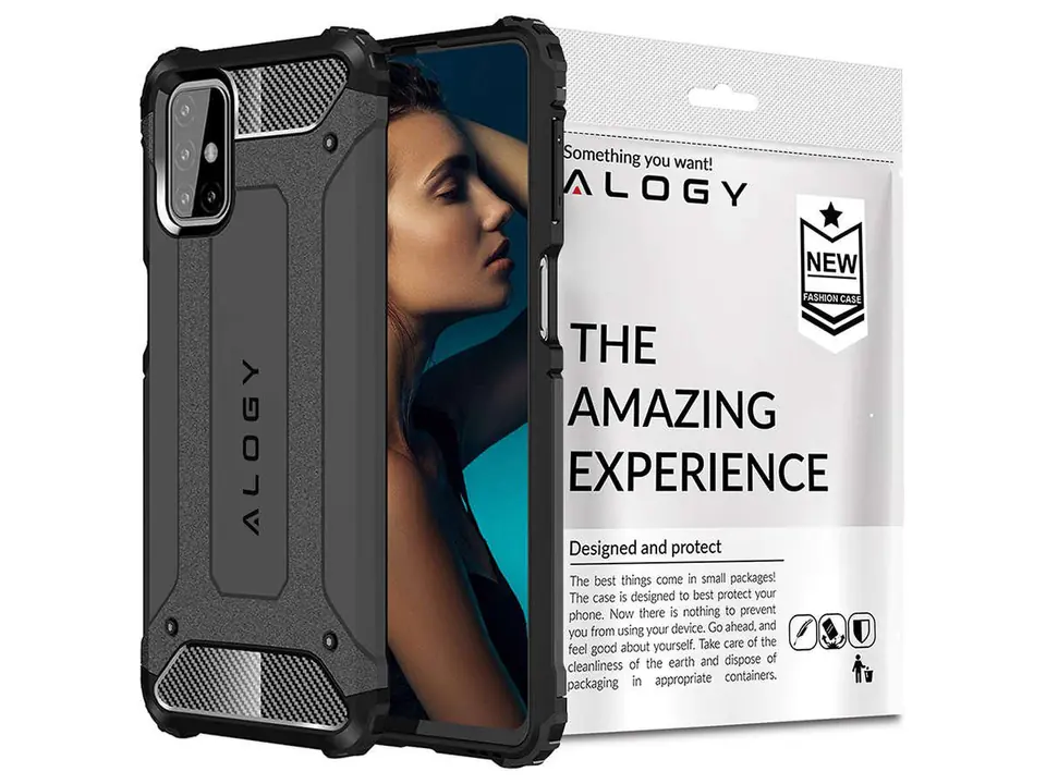 ⁨Etui Alogy Hard Armor do Samsung Galaxy M51 szare⁩ w sklepie Wasserman.eu