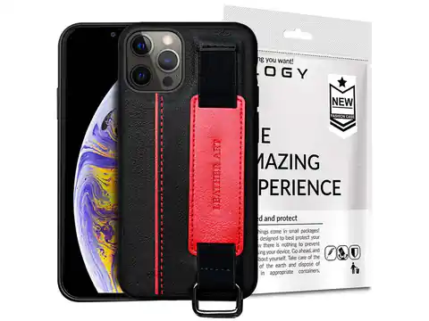 ⁨Case Alogy Leather Case for Apple iPhone 12/ 12 Pro 6.1 Black⁩ at Wasserman.eu