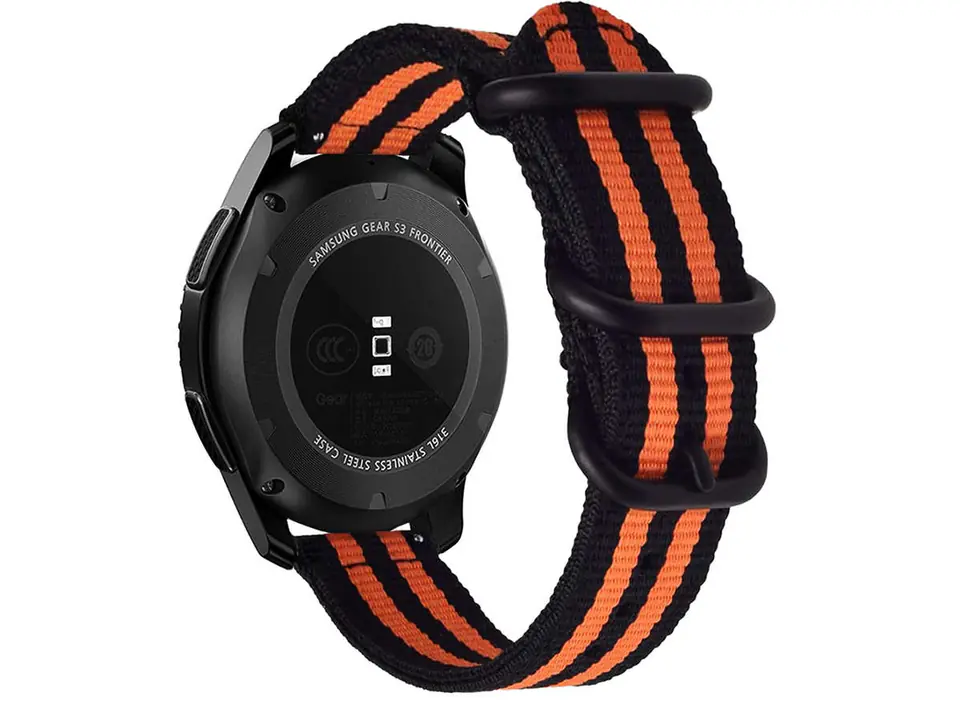 ⁨Alogy Strap nylon strap for Huawei Watch GT 2 Pro 22mm Orange-Black⁩ at Wasserman.eu