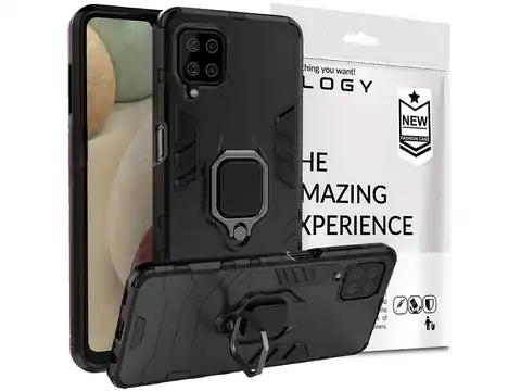 ⁨Alogy Stand Ring Armor case for Samsung Galaxy A12/ A12 5G/ M12 black⁩ at Wasserman.eu