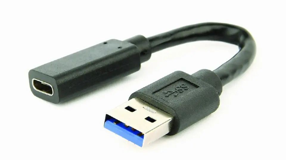 ⁨Adapter USB 3.1 A męski do USB C żeński 10 cm⁩ w sklepie Wasserman.eu