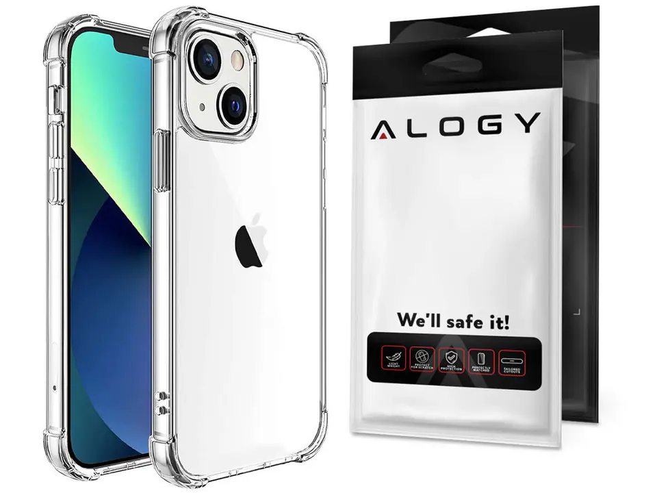 ⁨ShockProof Alogy Armored Case for Apple iPhone 13 6.1 Transparent⁩ at Wasserman.eu