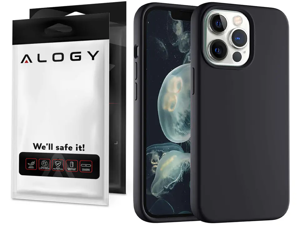 ⁨Alogy Thin Soft Case for iPhone 13 Pro Max black⁩ at Wasserman.eu