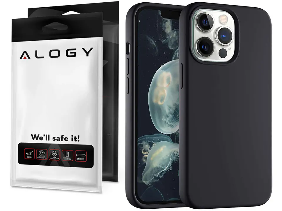 ⁨Alogy Thin Soft Case for iPhone 13 Pro black⁩ at Wasserman.eu