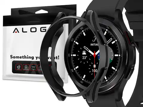 ⁨Silicone case Alogy case for Samsung Galaxy Watch 4 Classic 42mm Black⁩ at Wasserman.eu