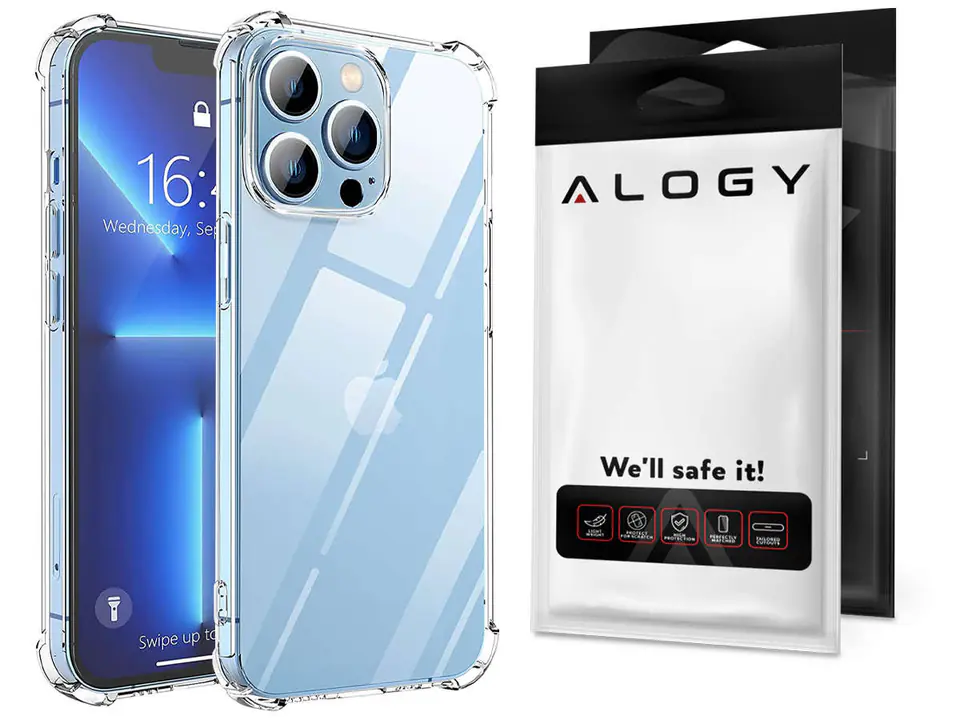 ⁨ShockProof Alogy Armored Case for Apple iPhone 13 Pro Max 6.7 Transparent⁩ at Wasserman.eu