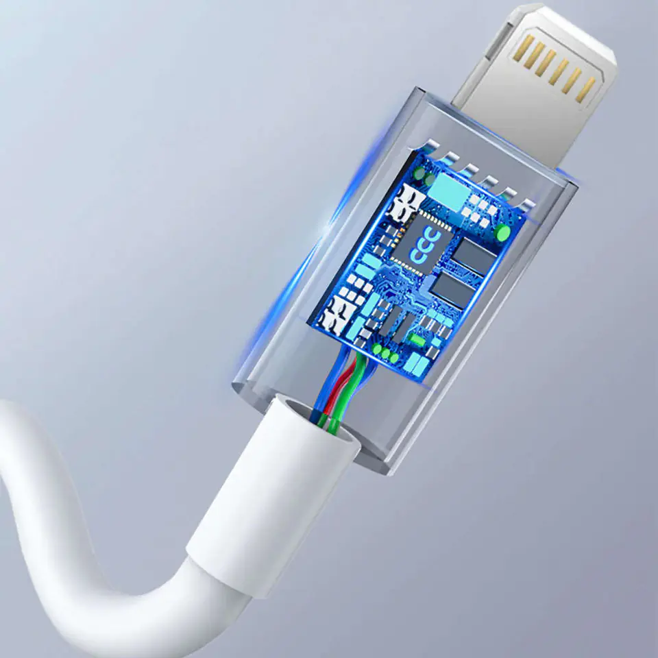⁨Ładowarka sieciowa Alogy szybka USB-C PD 20W + Kabel 1m przewód Lightning do iPhone Biały⁩ w sklepie Wasserman.eu