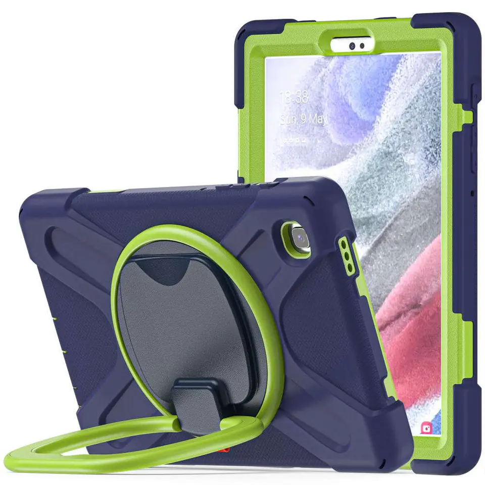 ⁨Etui pancerne obudowa X-Armor do Samsung Galaxy Tab A7 Lite 8.7 T220 / T225 Navy/Lime⁩ w sklepie Wasserman.eu