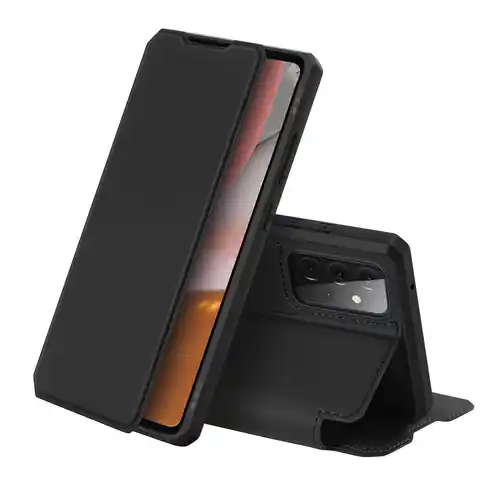⁨Dux Ducis Skin X Leather Protective Case for Samsung Galaxy A72 4G Black⁩ at Wasserman.eu