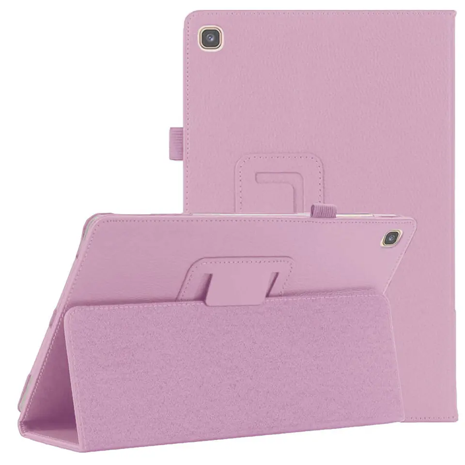 ⁨Fioletowe etui skórzane PU Stand Cover Galaxy Tab E 9.6 T560⁩ w sklepie Wasserman.eu