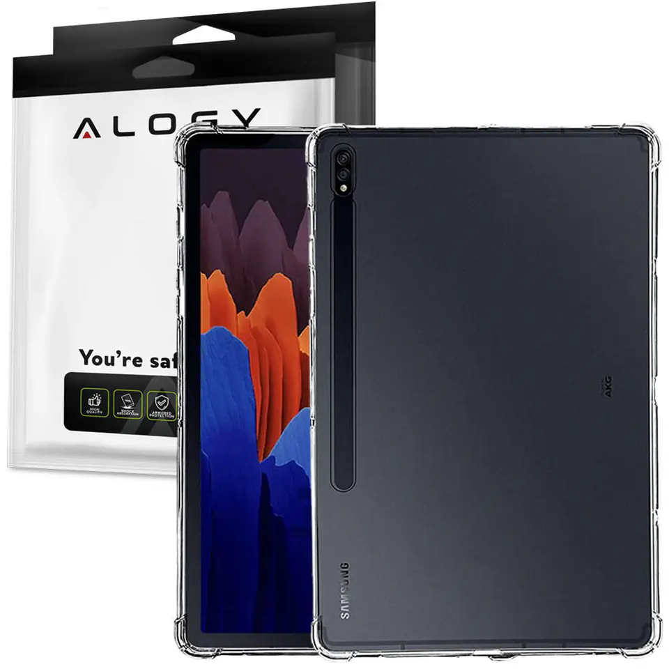 ⁨Etui pancerne ShockProof Alogy Case do Samsung Galaxy Tab S7 Plus/ S8 Plus 12.4 T970 / T976B / X800 / X806 Clear⁩ w sklepie Wasserman.eu