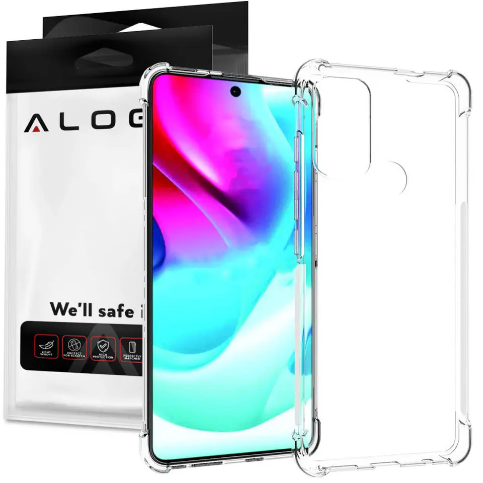 ⁨ShockProof Alogy Armored Case for Motorola Moto G60s Transparent⁩ at Wasserman.eu