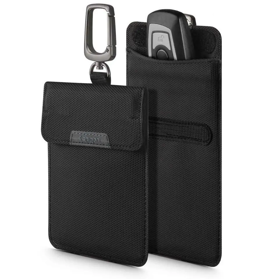 ⁨FARADAY CAGE SPIGEN POUCH KEYLESS RFID SIGNAL BLOCKER BLACK⁩ at Wasserman.eu