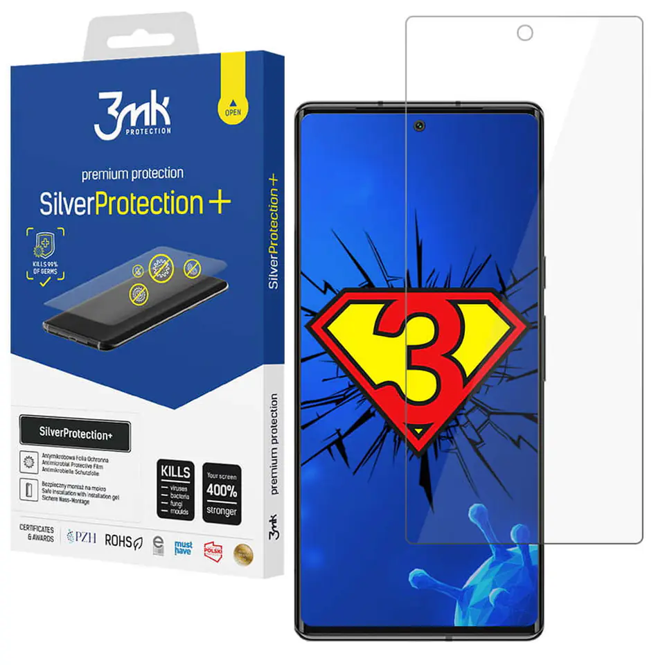 ⁨Silver Protection 3mk 7H Full Screen Virus Film for Google Pixel 6 5G⁩ at Wasserman.eu