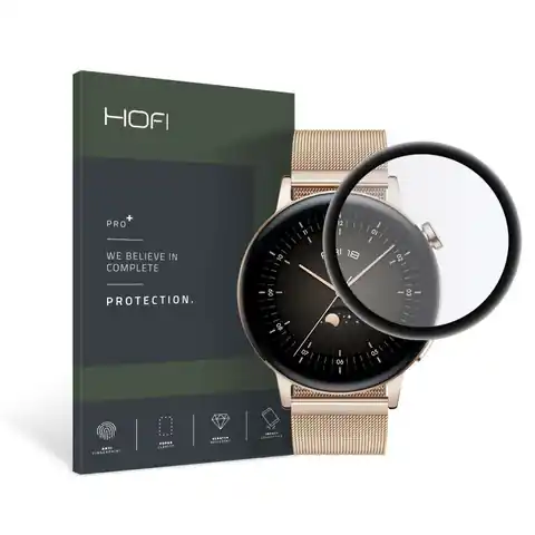⁨Szkło hybrydowe Hofi Hybrid Pro+ do Huawei Watch GT 3 42mm Black⁩ w sklepie Wasserman.eu