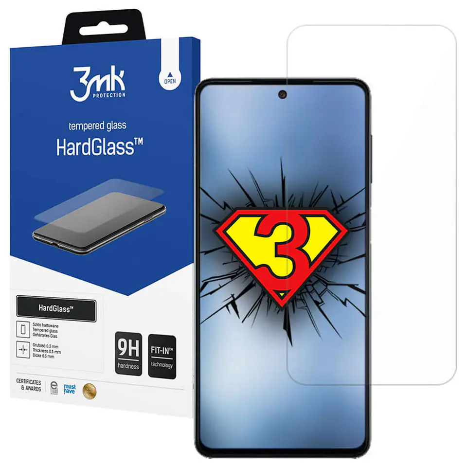 ⁨Tempered Glass 3mk HardGlass 9H for Samsung Galaxy M52 5G⁩ at Wasserman.eu