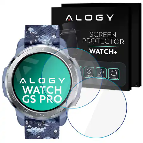 ⁨2x Szkło hartowane Alogy na ekran 9H do Huawei / Honor Watch GS Pro⁩ w sklepie Wasserman.eu