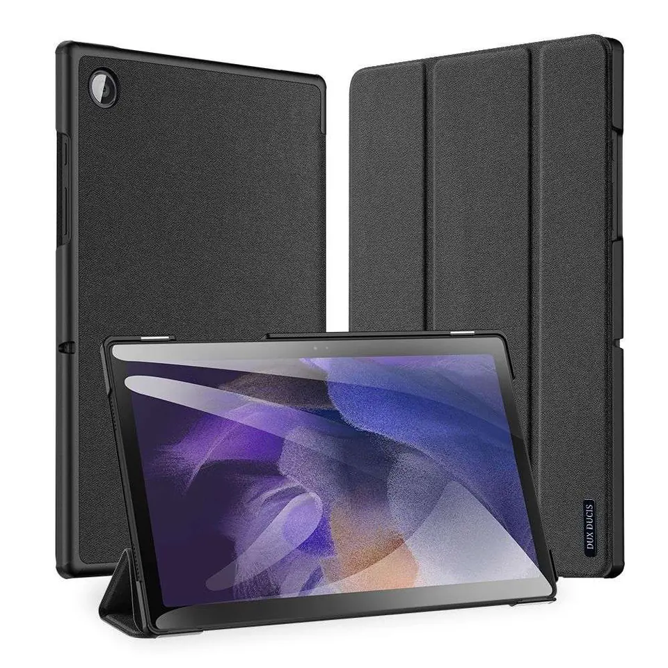 ⁨Case SAMSUNG GALAXY TAB A8 10,5" X200 / X205 Dux Ducis Domo Wallet with flip Book leather black⁩ at Wasserman.eu