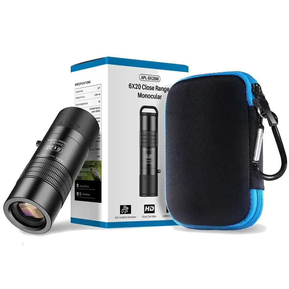 ⁨Telescope monocular lens 0.3m APEXEL APL-6X20M for Camping Travel Phone⁩ at Wasserman.eu