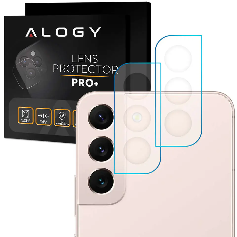 ⁨2x Szkło ochronne Alogy na obiektyw aparat lens do Samsung Galaxy S22 Plus⁩ w sklepie Wasserman.eu