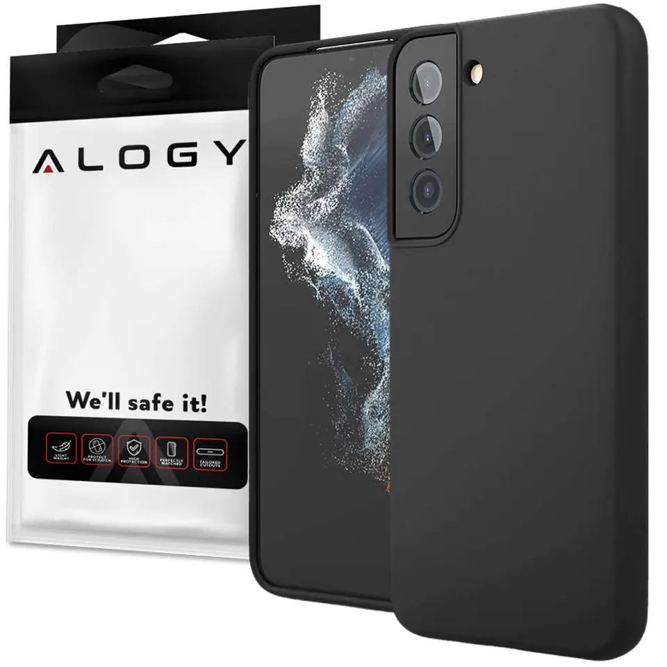⁨Etui ochronne do telefonu Alogy Thin Soft Case do Samsung Galaxy S22 Plus Czarne⁩ w sklepie Wasserman.eu