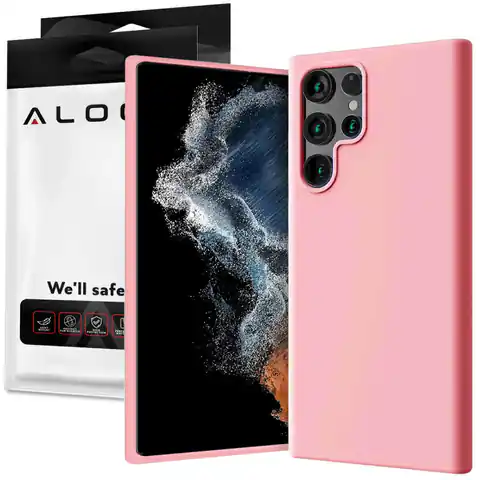 ⁨Etui ochronne do telefonu Alogy Thin Soft Case do Samsung Galaxy S22 Ultra Różowe⁩ w sklepie Wasserman.eu