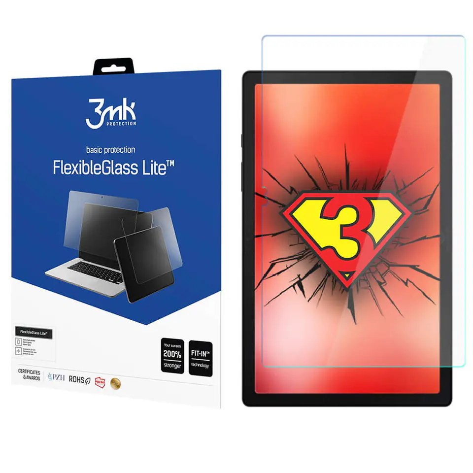 ⁨Niepękające szkło hybrydowe 3mk Flexible Glass Lite do Galaxy Tab A8 10.5 2021 X200/X205⁩ w sklepie Wasserman.eu