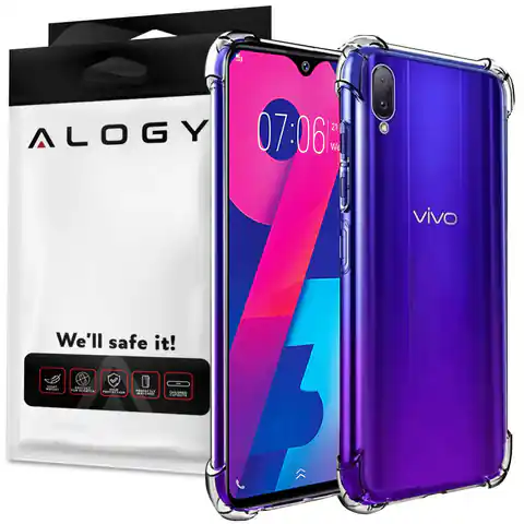⁨ShockProof Alogy Silicone Armor Case for Vivo Y93 Transparent⁩ at Wasserman.eu