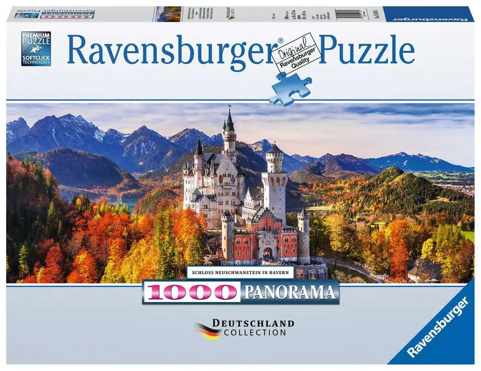 ⁨Puzzle 1000 elementów Panorama Zamek w Bawarii⁩ w sklepie Wasserman.eu