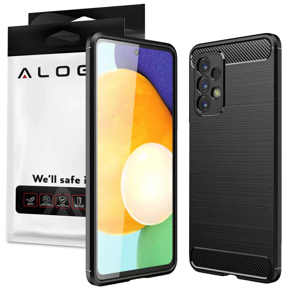 ⁨Etui do Samsung Galaxy A23 5G Alogy Rugged Armor obudowa TPU Carbon Black⁩ w sklepie Wasserman.eu