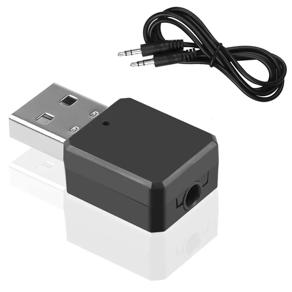 ⁨Adapter Bluetooth 5.1 Alogy 2in1 AUX - Wireless signal Two-sided USB-A Black⁩ at Wasserman.eu