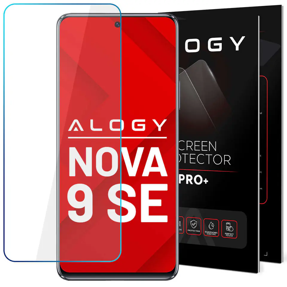 ⁨Szkło hartowane 9H Alogy ochrona na ekran do Huawei Nova 9 SE⁩ w sklepie Wasserman.eu