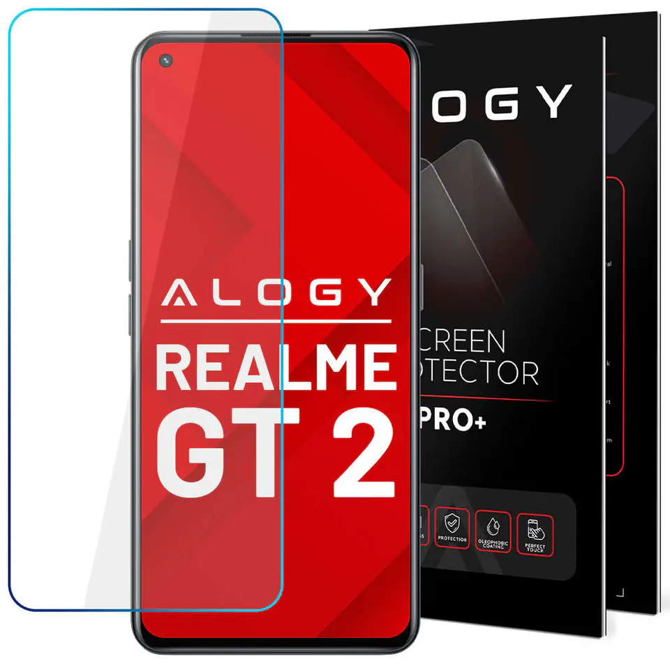 ⁨Szkło hartowane 9H Alogy ochrona na ekran do Realme GT 2⁩ w sklepie Wasserman.eu